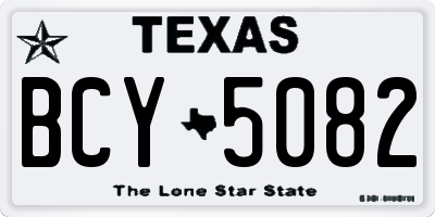 TX license plate BCY5082