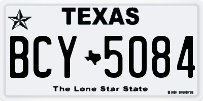 TX license plate BCY5084