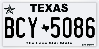 TX license plate BCY5086