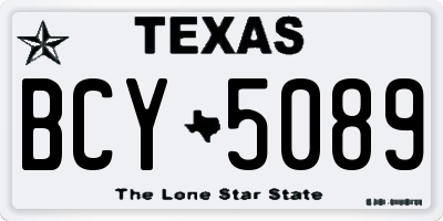 TX license plate BCY5089