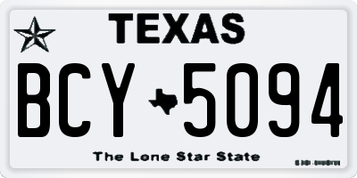 TX license plate BCY5094