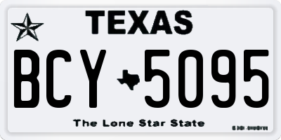 TX license plate BCY5095