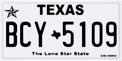 TX license plate BCY5109