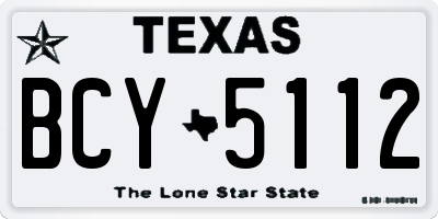 TX license plate BCY5112