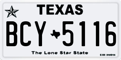TX license plate BCY5116