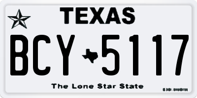 TX license plate BCY5117