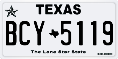 TX license plate BCY5119
