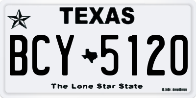 TX license plate BCY5120