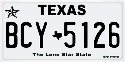TX license plate BCY5126