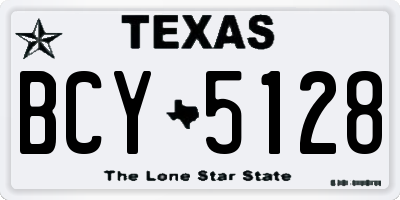 TX license plate BCY5128