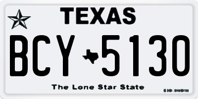 TX license plate BCY5130