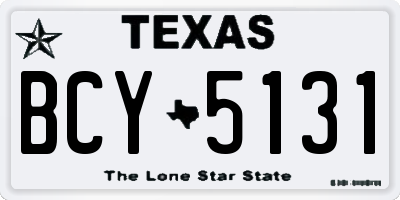 TX license plate BCY5131