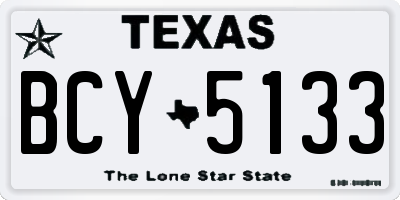 TX license plate BCY5133