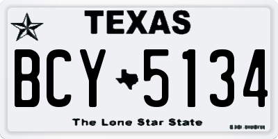 TX license plate BCY5134
