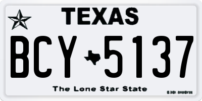 TX license plate BCY5137