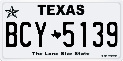 TX license plate BCY5139