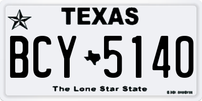 TX license plate BCY5140