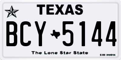 TX license plate BCY5144