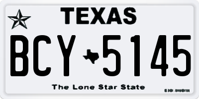 TX license plate BCY5145