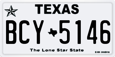 TX license plate BCY5146