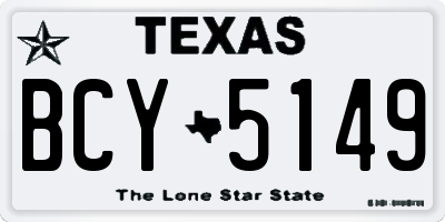 TX license plate BCY5149