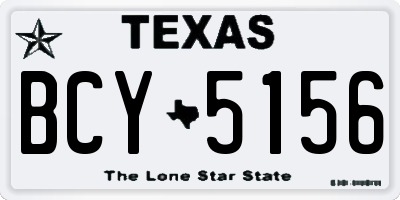 TX license plate BCY5156