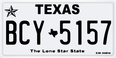 TX license plate BCY5157