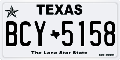 TX license plate BCY5158