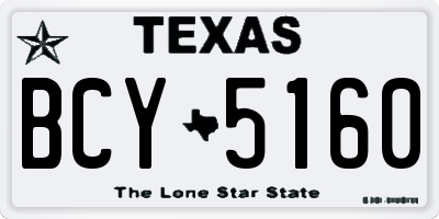 TX license plate BCY5160