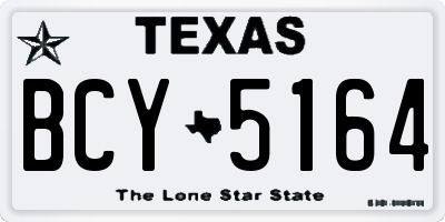 TX license plate BCY5164