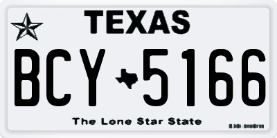 TX license plate BCY5166