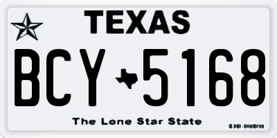 TX license plate BCY5168