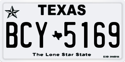 TX license plate BCY5169