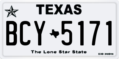 TX license plate BCY5171