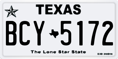 TX license plate BCY5172