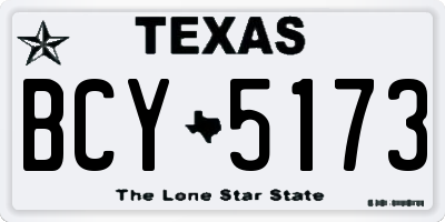 TX license plate BCY5173