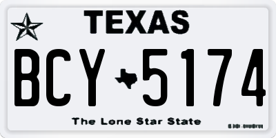 TX license plate BCY5174