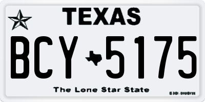 TX license plate BCY5175