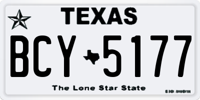 TX license plate BCY5177