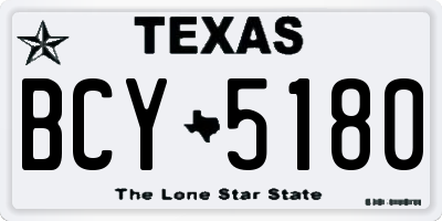 TX license plate BCY5180