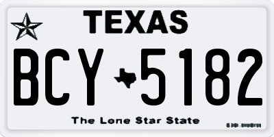 TX license plate BCY5182