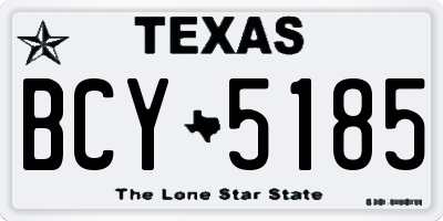 TX license plate BCY5185