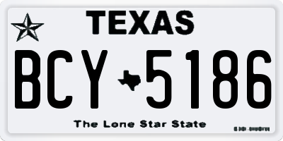 TX license plate BCY5186