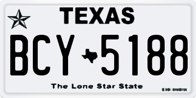 TX license plate BCY5188