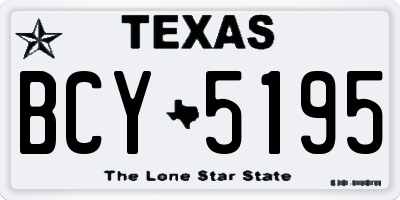 TX license plate BCY5195