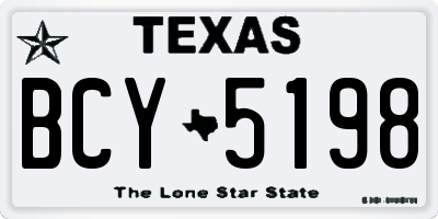 TX license plate BCY5198