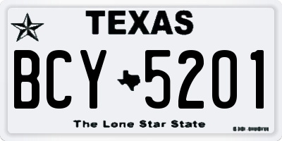 TX license plate BCY5201