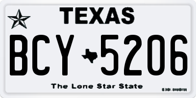 TX license plate BCY5206