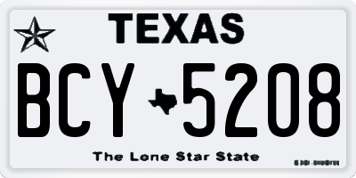 TX license plate BCY5208