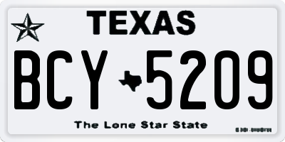 TX license plate BCY5209